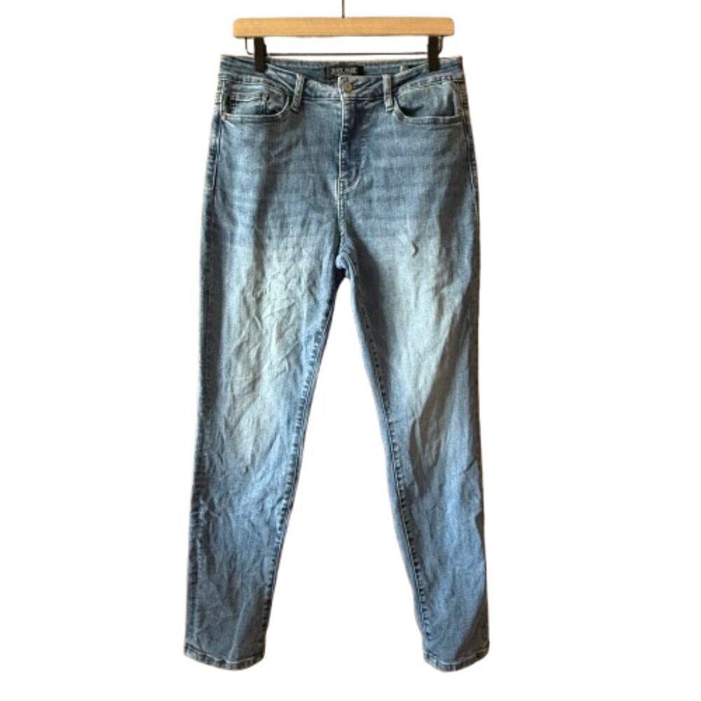 Women's 9/29 Judy Blue High Rise Boyfriend Fit Jeans Classic Blue Jean Color